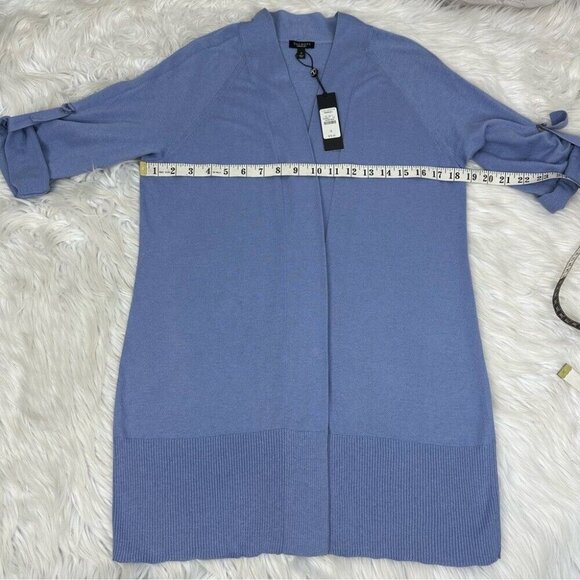 Talbots Women’s NWT Blue Y2K Mid-Length Open Front Cardigan Sweater Small/C37 - Picture 9 of 10